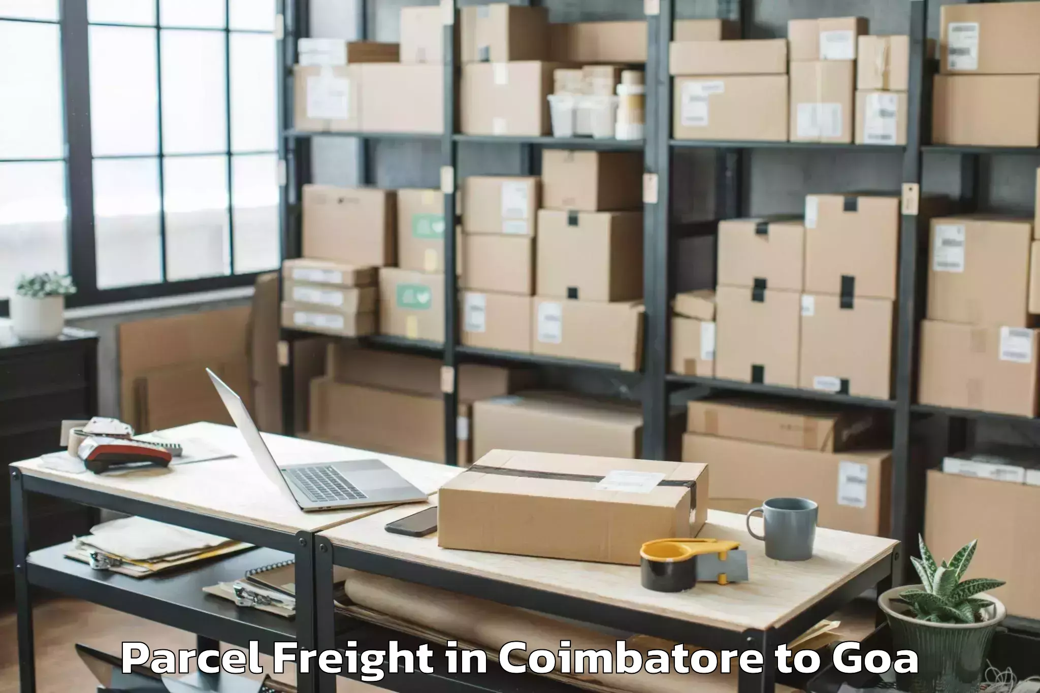 Easy Coimbatore to Aldona Parcel Freight Booking